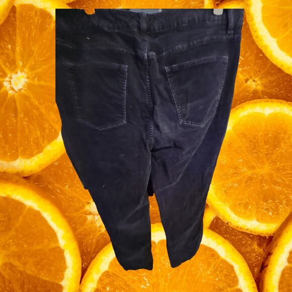 Talbots Simply Flattering 5 Pocket Black Corduroy Straight Leg Pants SIze 12 - Picture 4 of 5